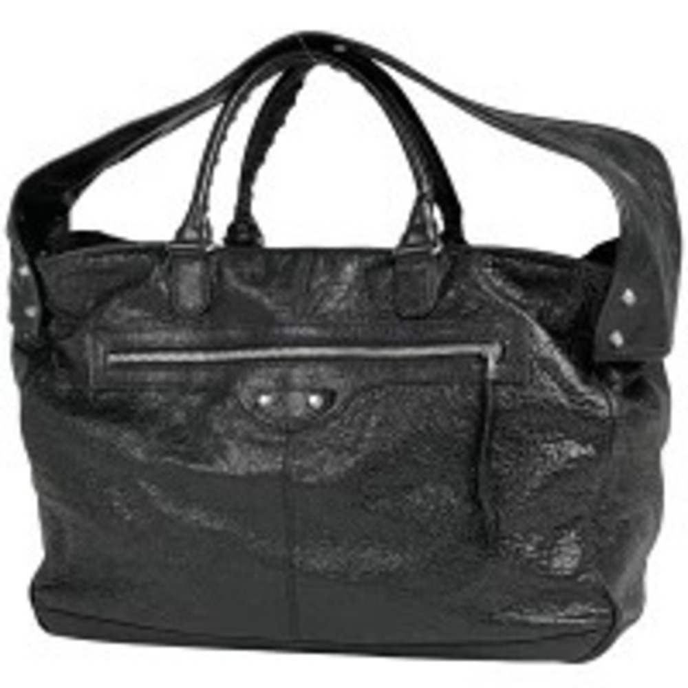 Balenciaga Bridge Shoulder Bag Handbag Leather Black